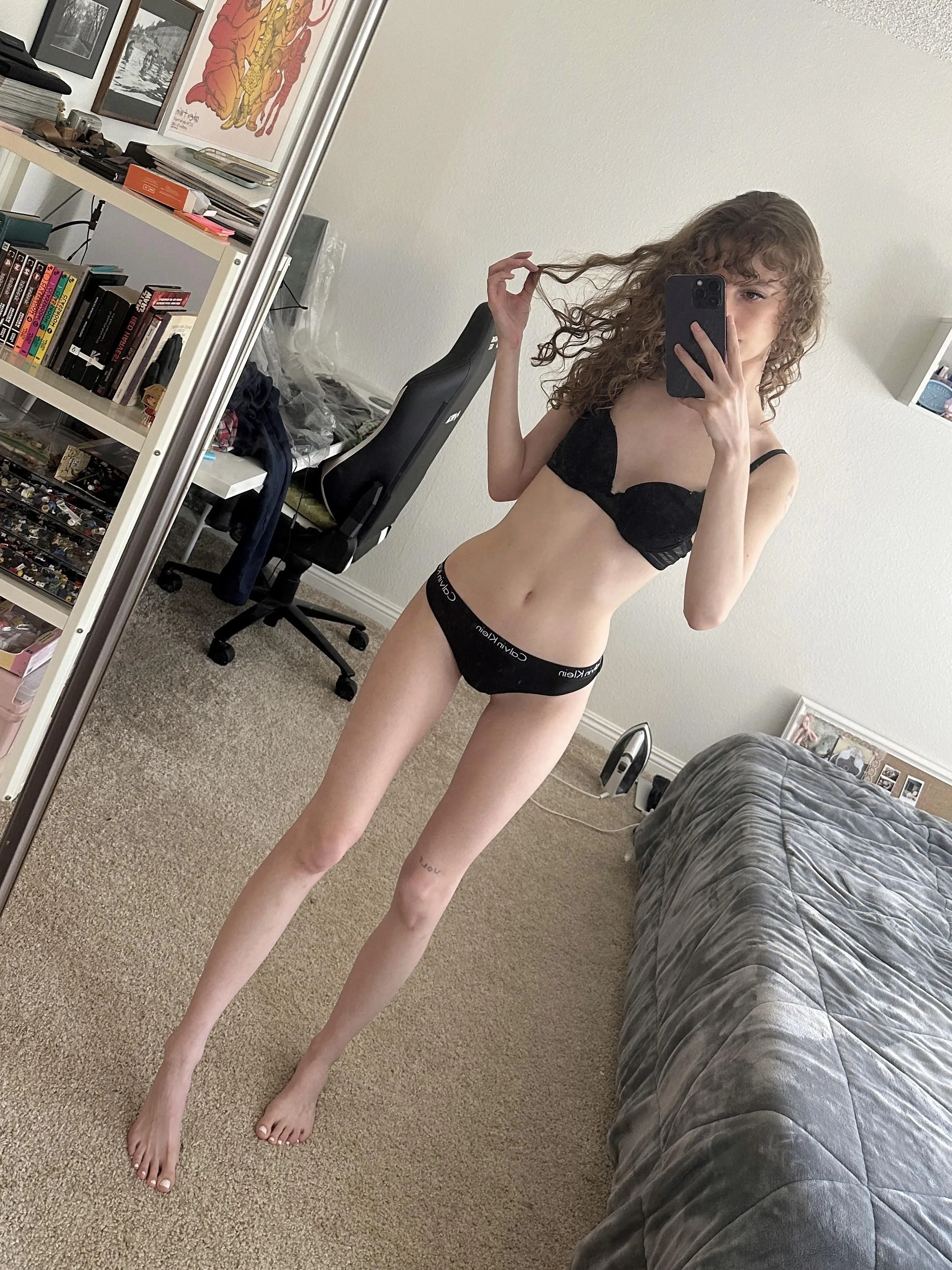 calvin klein black thong