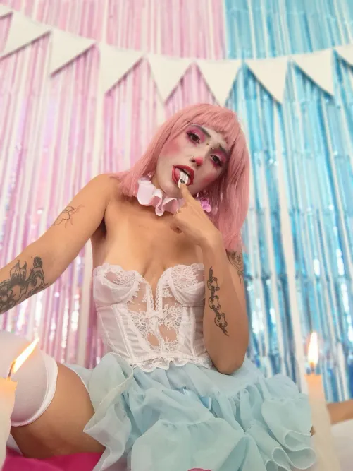 eager to make a mess with cream