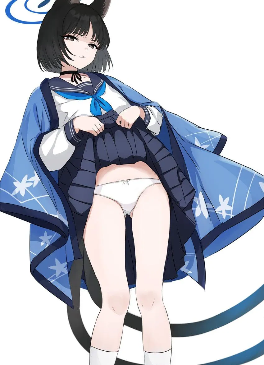 Kikyou Disgusted Skirt Lift [Blue Archive]