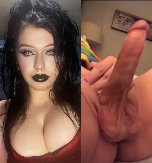 Let me be your big titty, big dick goth gf