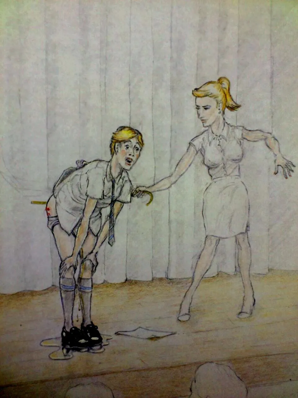 Mutter versohlt Sohn