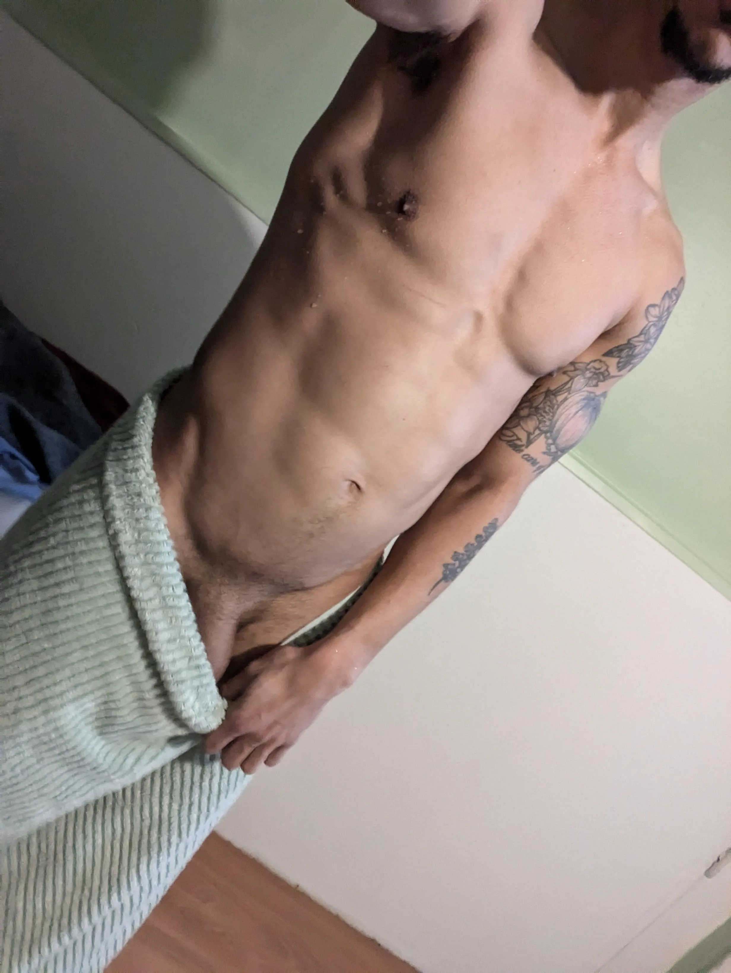 Only a little bit of fabric between us now