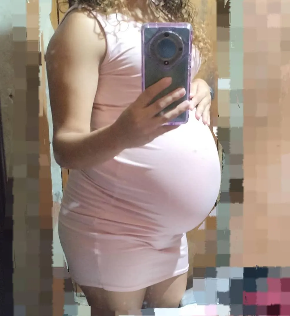 The dress is very tight for my 8 month pregnancy.