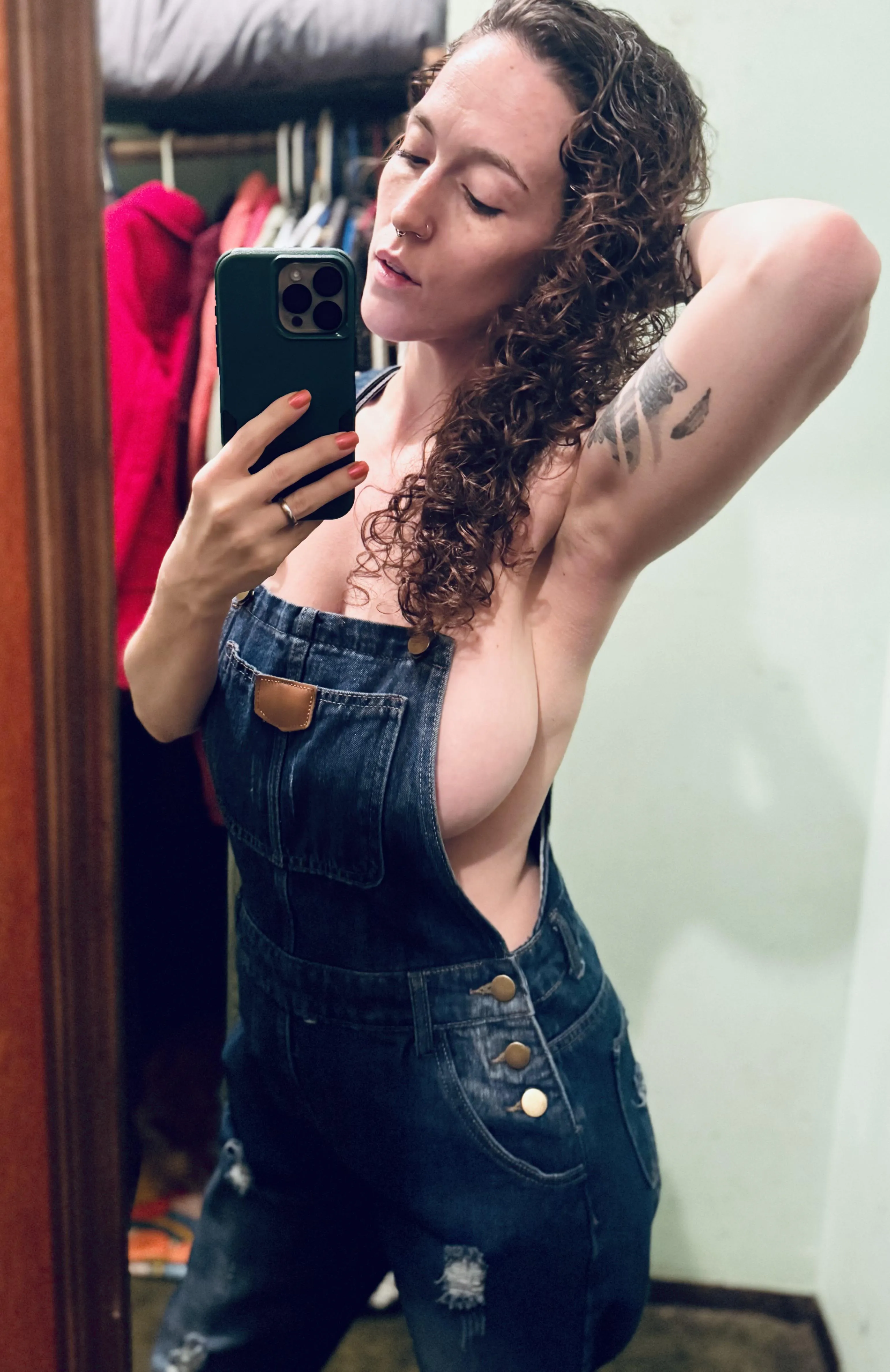 This outfit is better without a shirt