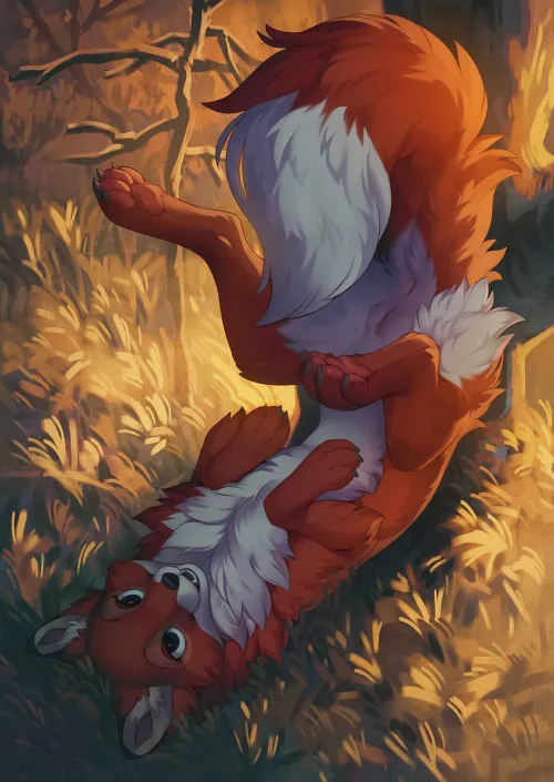 Whoops I tripped, guess I gotta be more careful, hey what are you looking at. ( Artist Hioshiru)