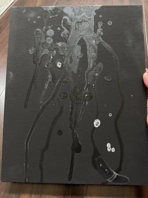 24m made some artwork on a black canvas