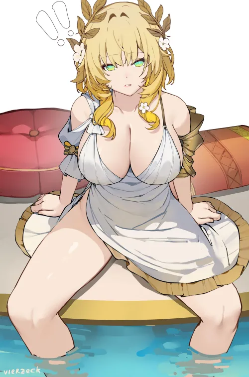 Aglaea with her legs spread