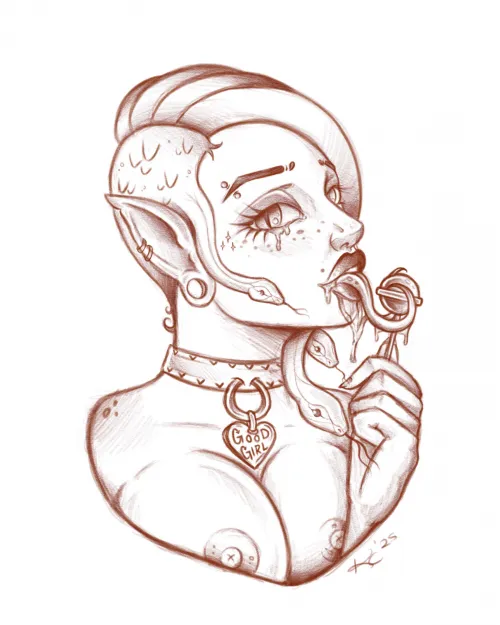 OC revamp sketch by me