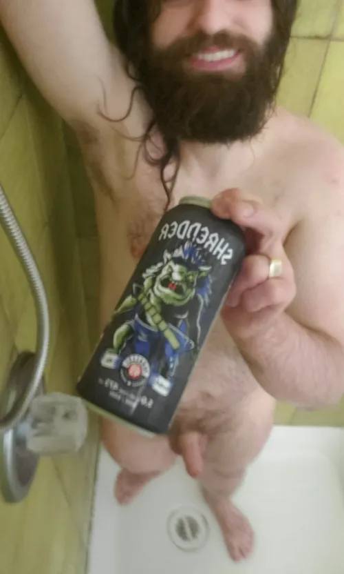 shredding the morning with a solid beer from Parallel 49