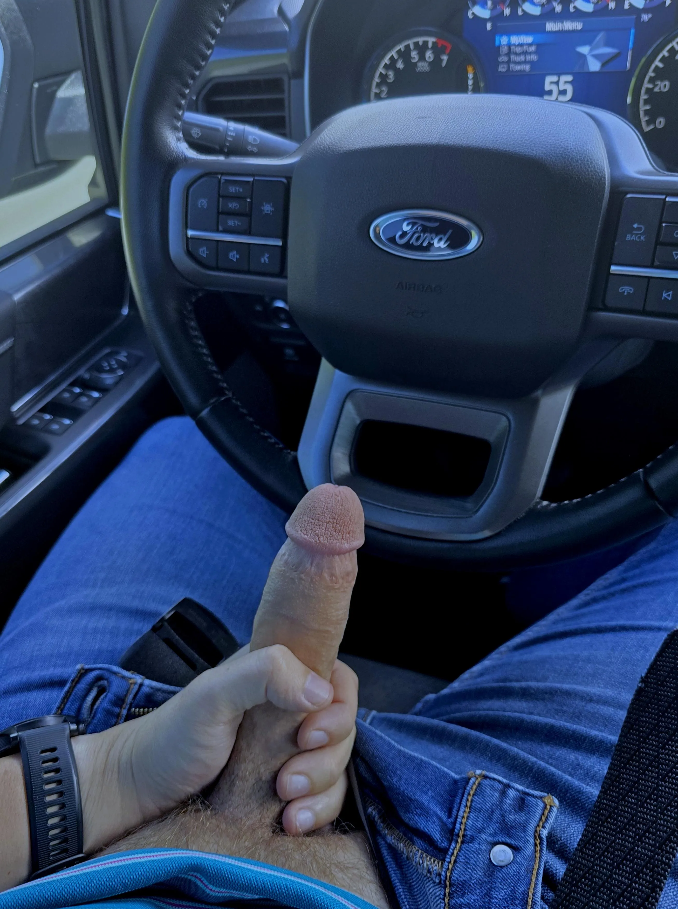 You can ride it in the front seat or I can bend you over in the back seat