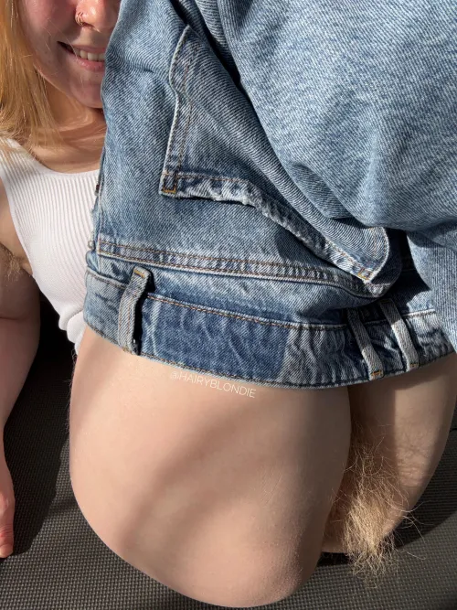 Nobody ever expects to see a pussy this hairy when she pulls her pants down