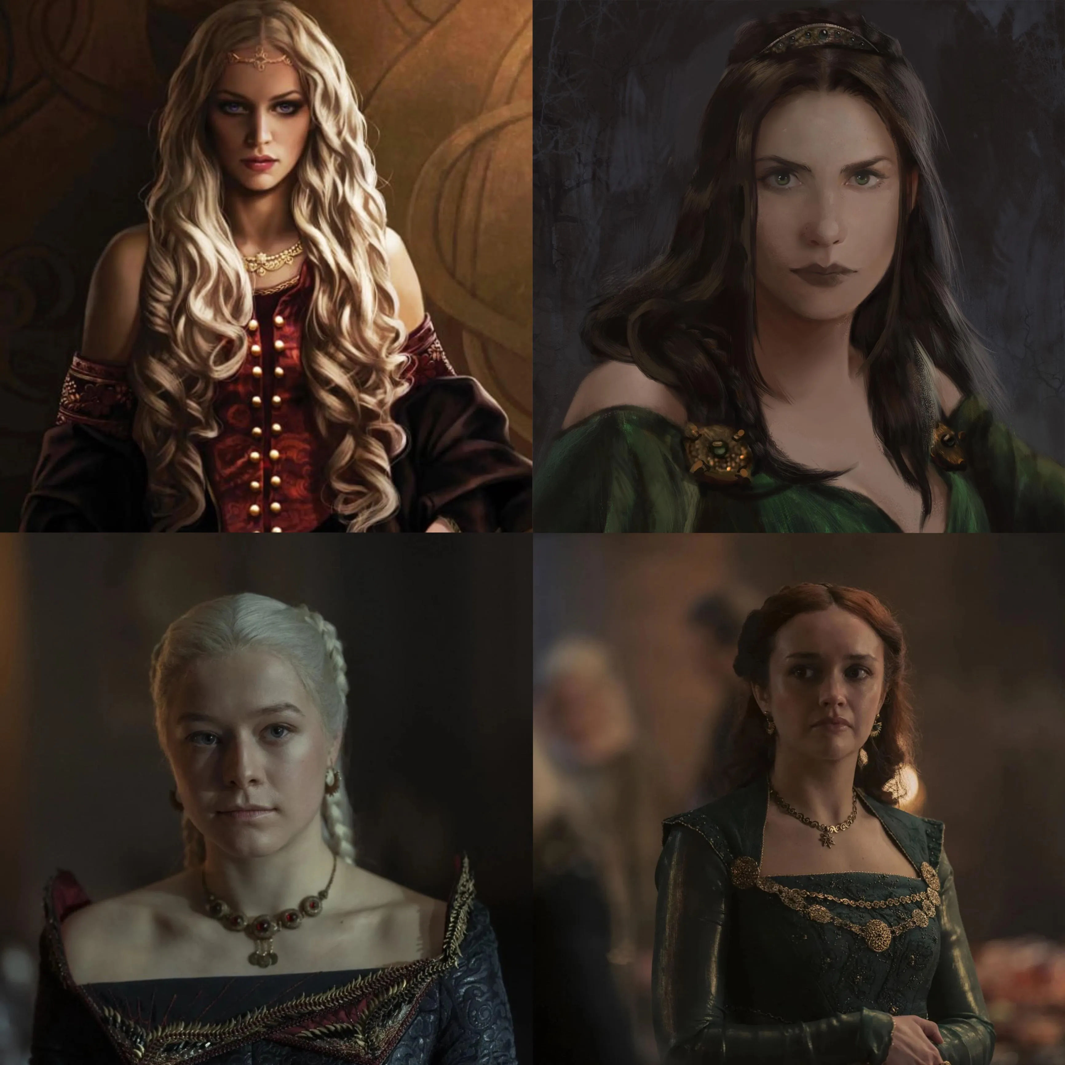 Who would you keep as your queen and who would be your concubine? [Art by Magali Villeneuve and LeksaArt]