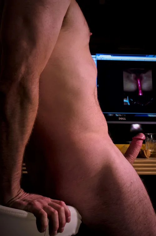 enjoying some action with li'l pink