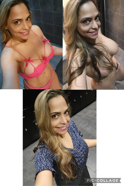 Getting dressed after thr gym this morning