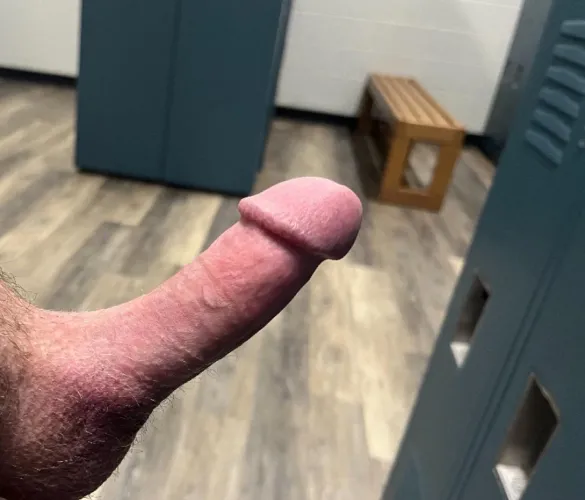 I walked to the showers naked, hard or not