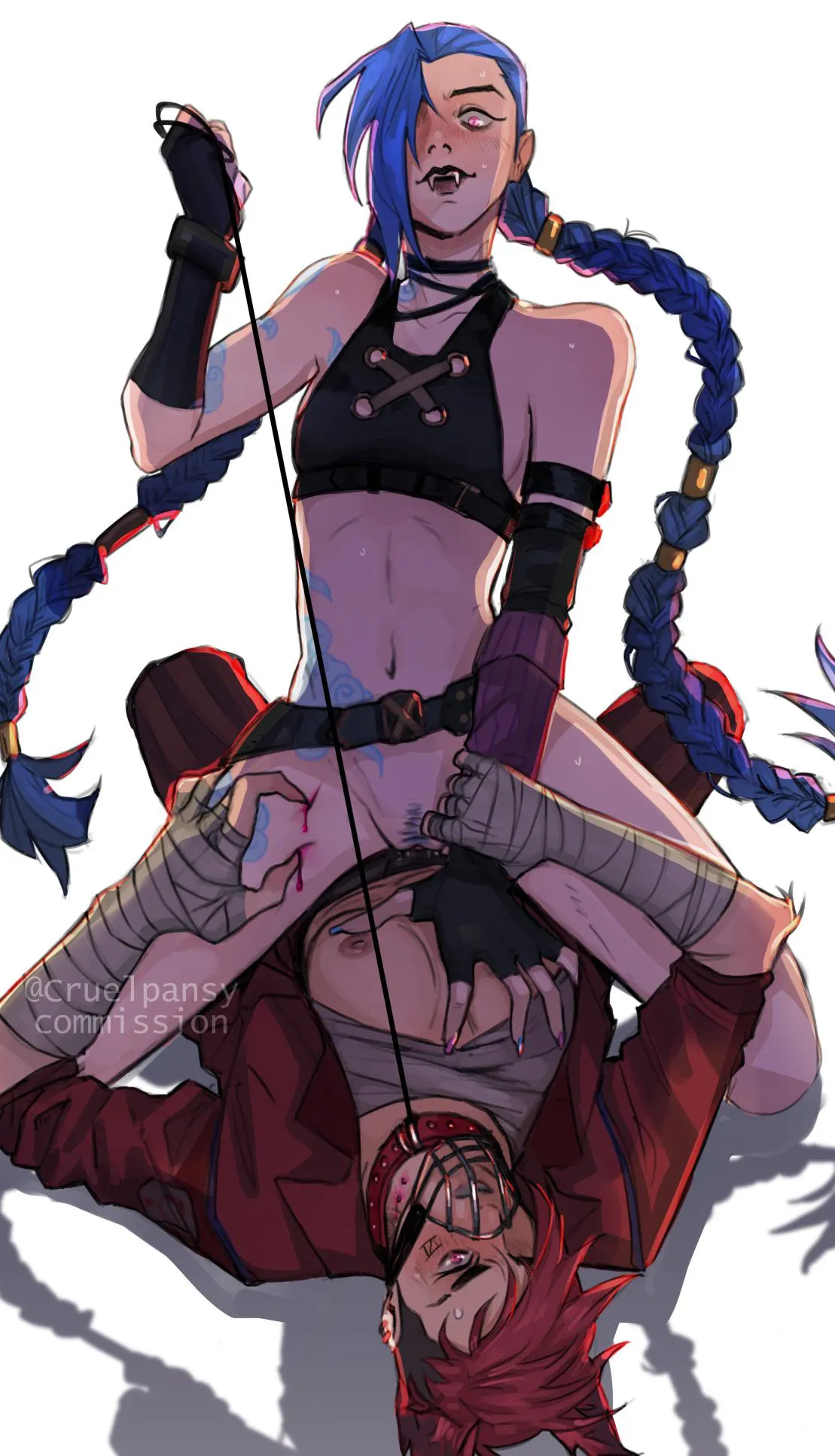 Jinx with Vi muzzled [League of Legends] (cruelpansy)