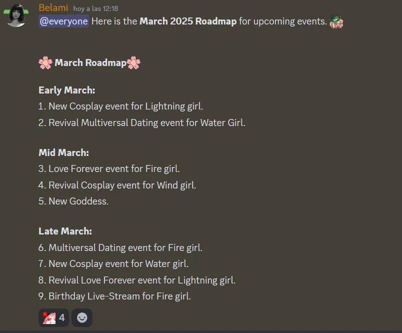 March Roadmap