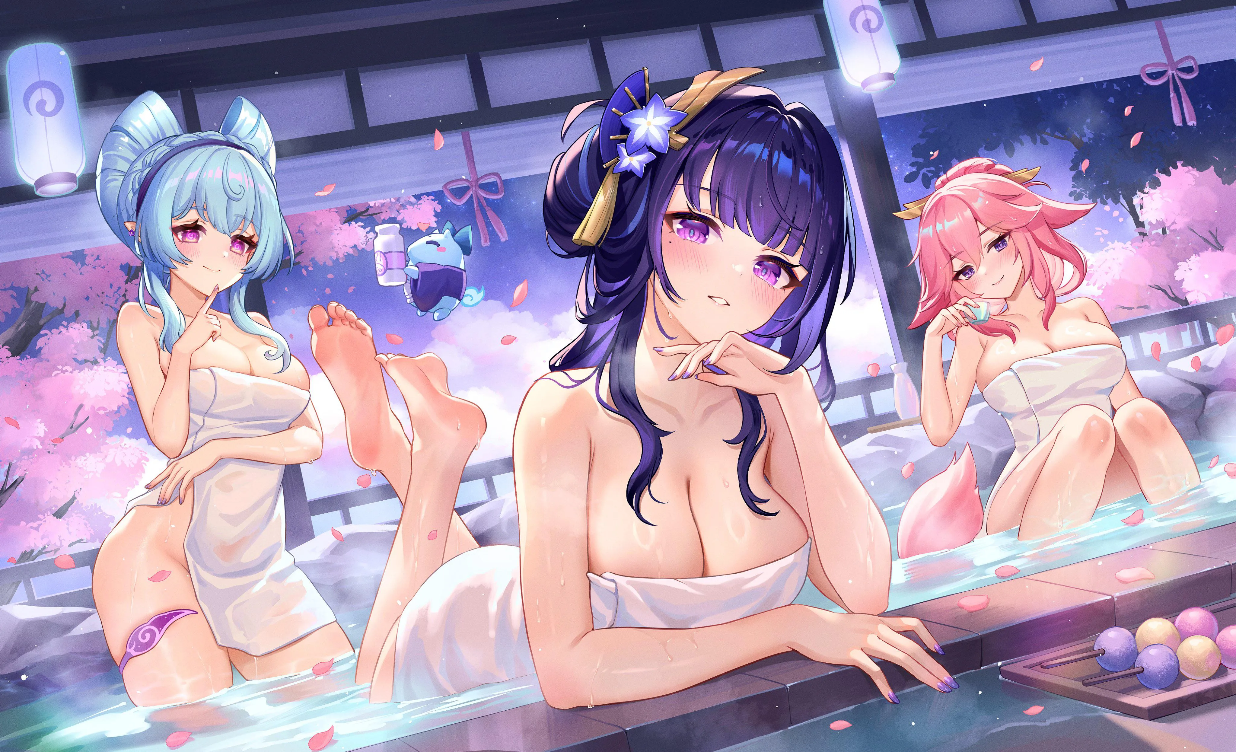 Onsen Trio [Kumokoneko]