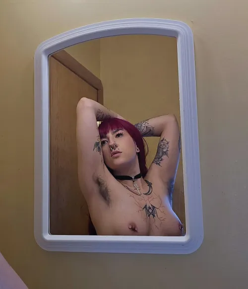 Admiring my perfect pits