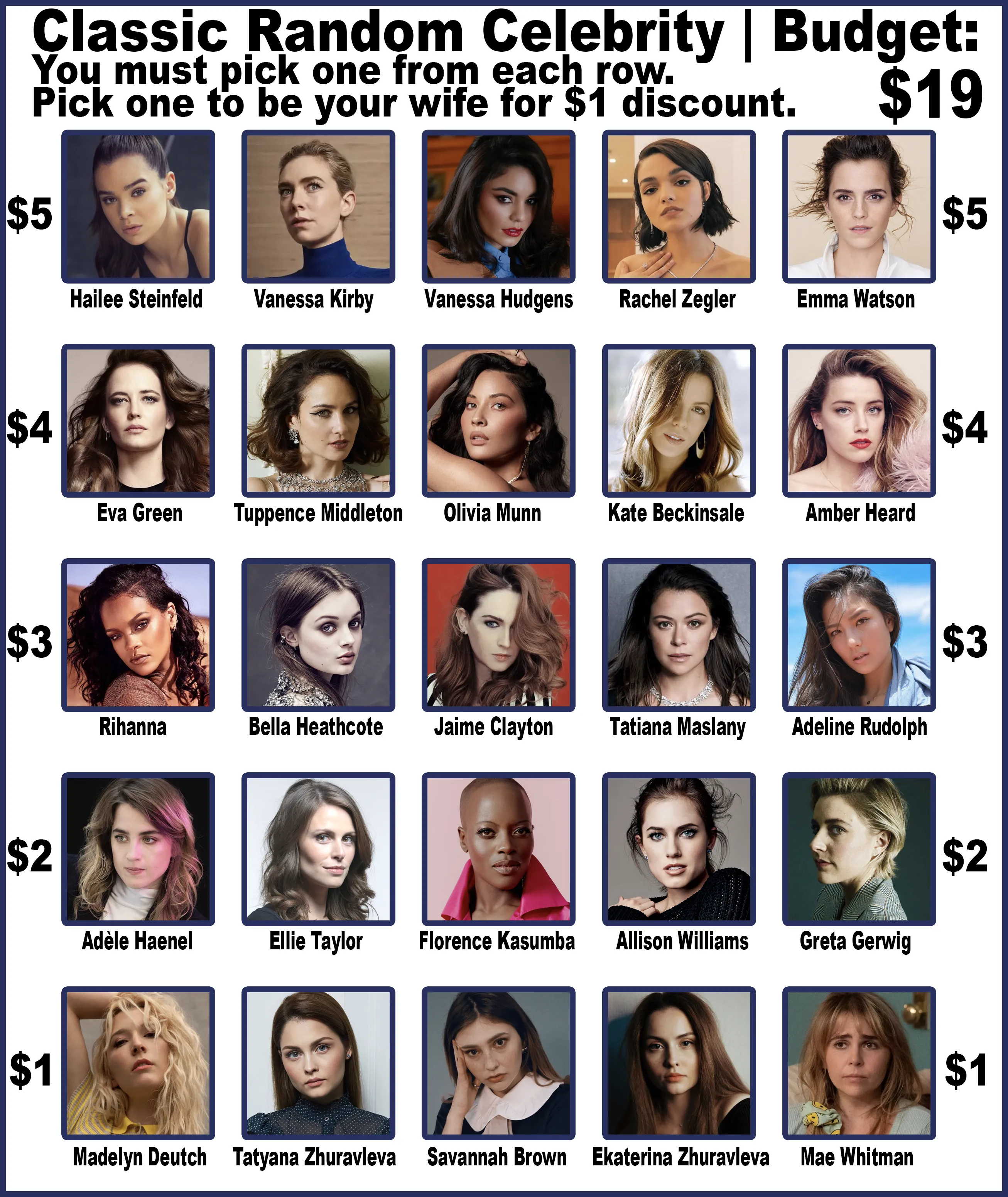 Classic Random - Budget: $19