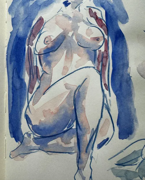 Draped, watercolor by me