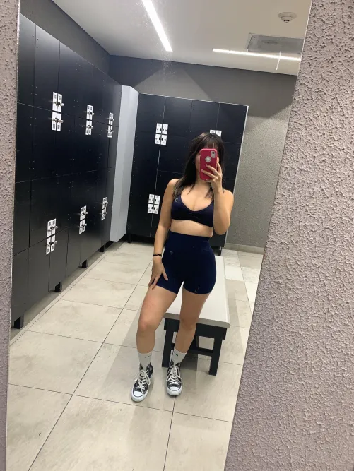 Japanese girl at gym