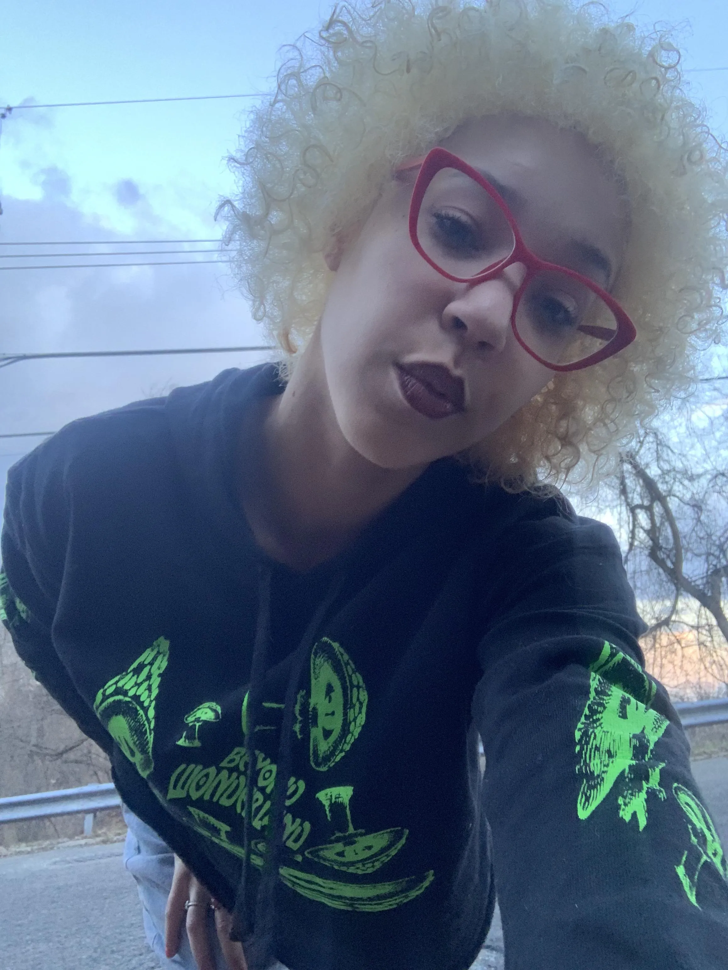 Selfie before taking that walk