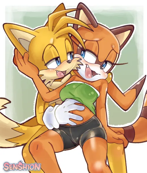 Tails and Marine eager to get the party started 💛🧡 (Senshion)