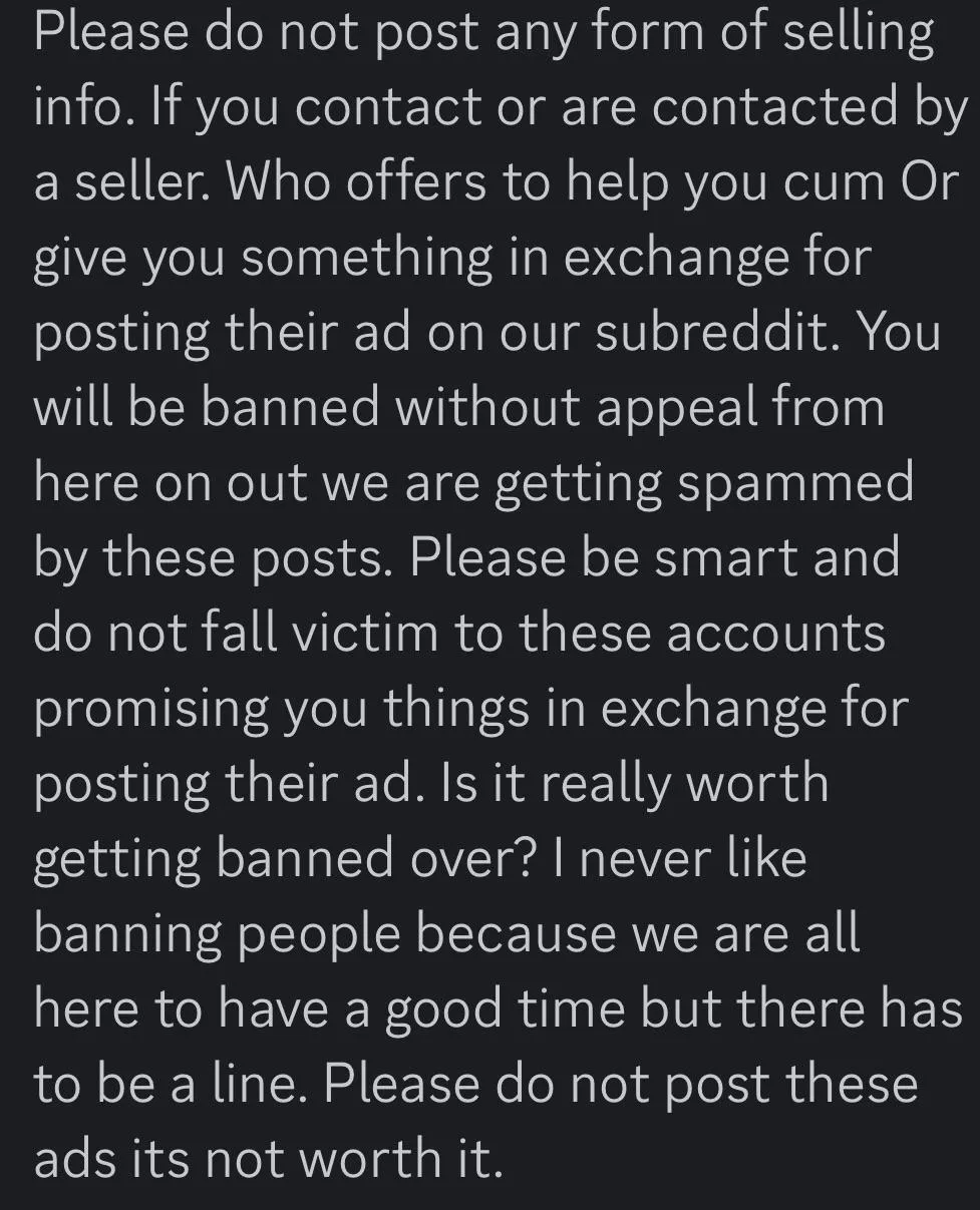 Announcement post permanent ban no appeal info