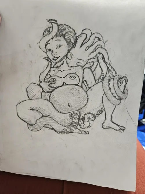 Hand Drawn Consentacle Yuri