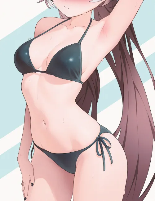 Mumei showing off her body