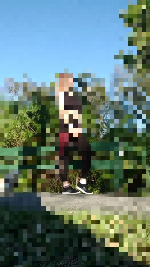 Nothing to worry about here, just in some yoga clothes going for a walk in my old yucky trainers ... I bet you're dying to smell them ... Can you imagine lifting my sneaker to your face and ... * Smacks you * NO.