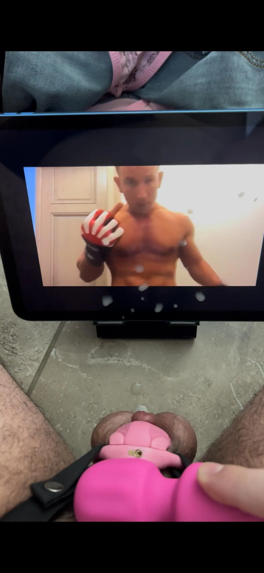 Only way locked boys should cum