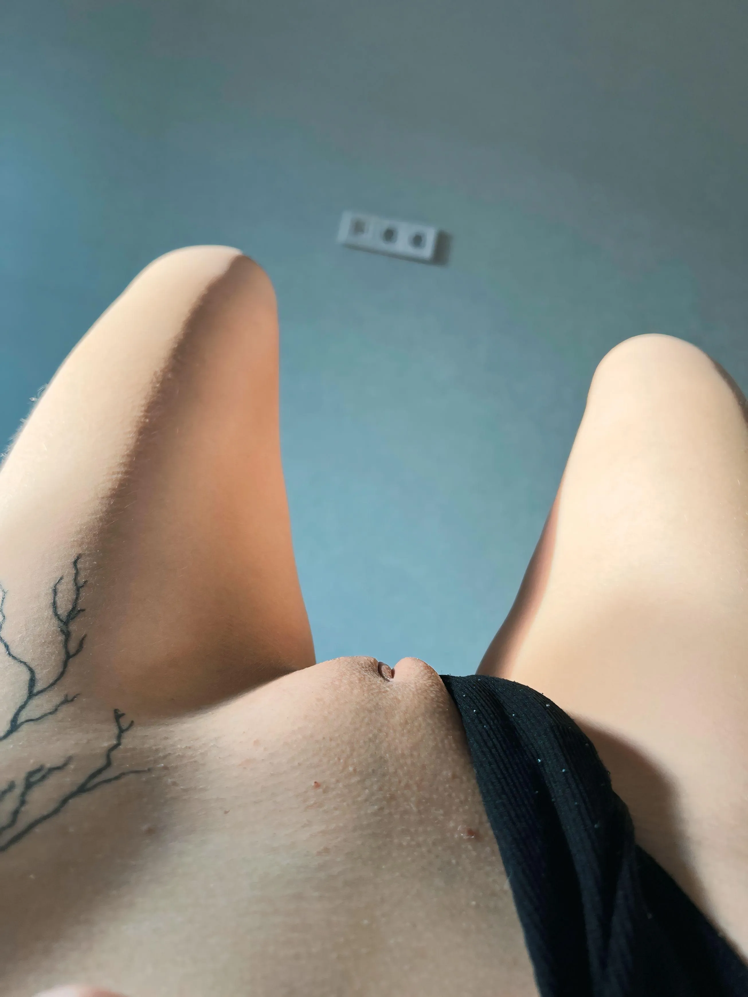 Pulled my panties aside so you could admire my mound