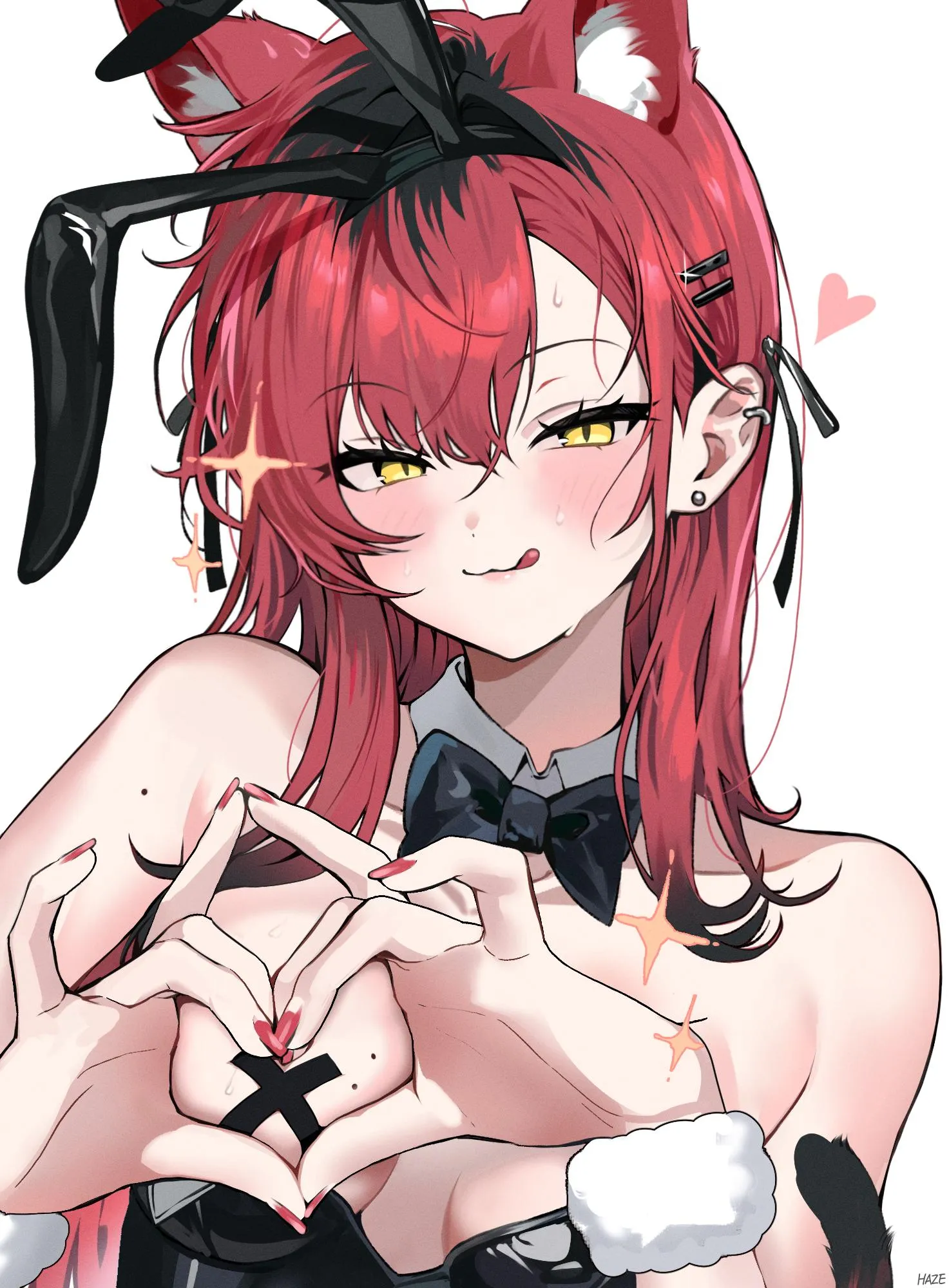 Red Head cutie❤️ damn, gotta love that teasing look😍 and of course them cute breasts🥰