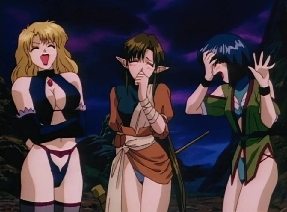 ‏ Anyone who watches the anime [Megami Paradise], including me, is obsessed with the lesbian polycule >.<