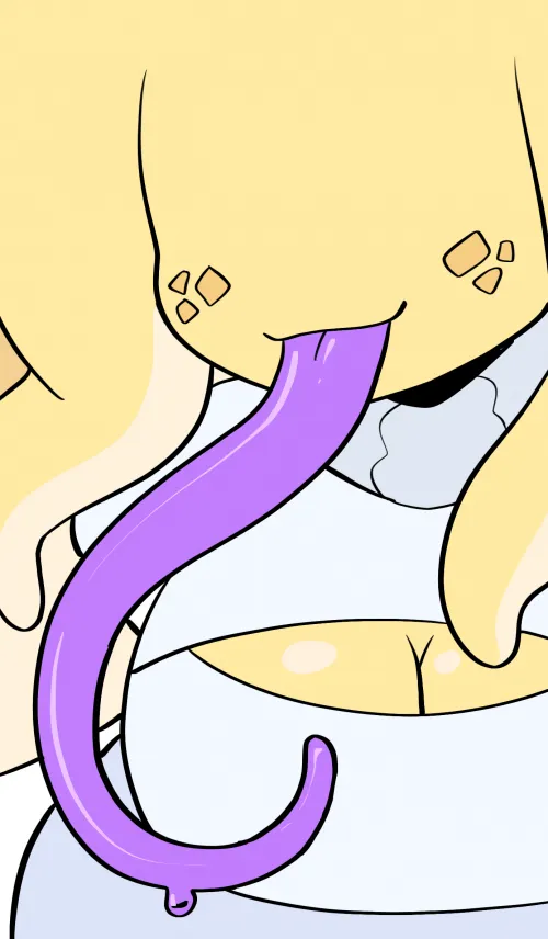 Banban's tongue long purple outside~💜👅