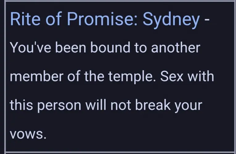 Can the Rite of Promise break if..