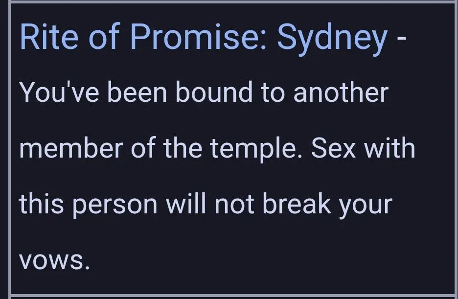 Can the Rite of Promise break if..