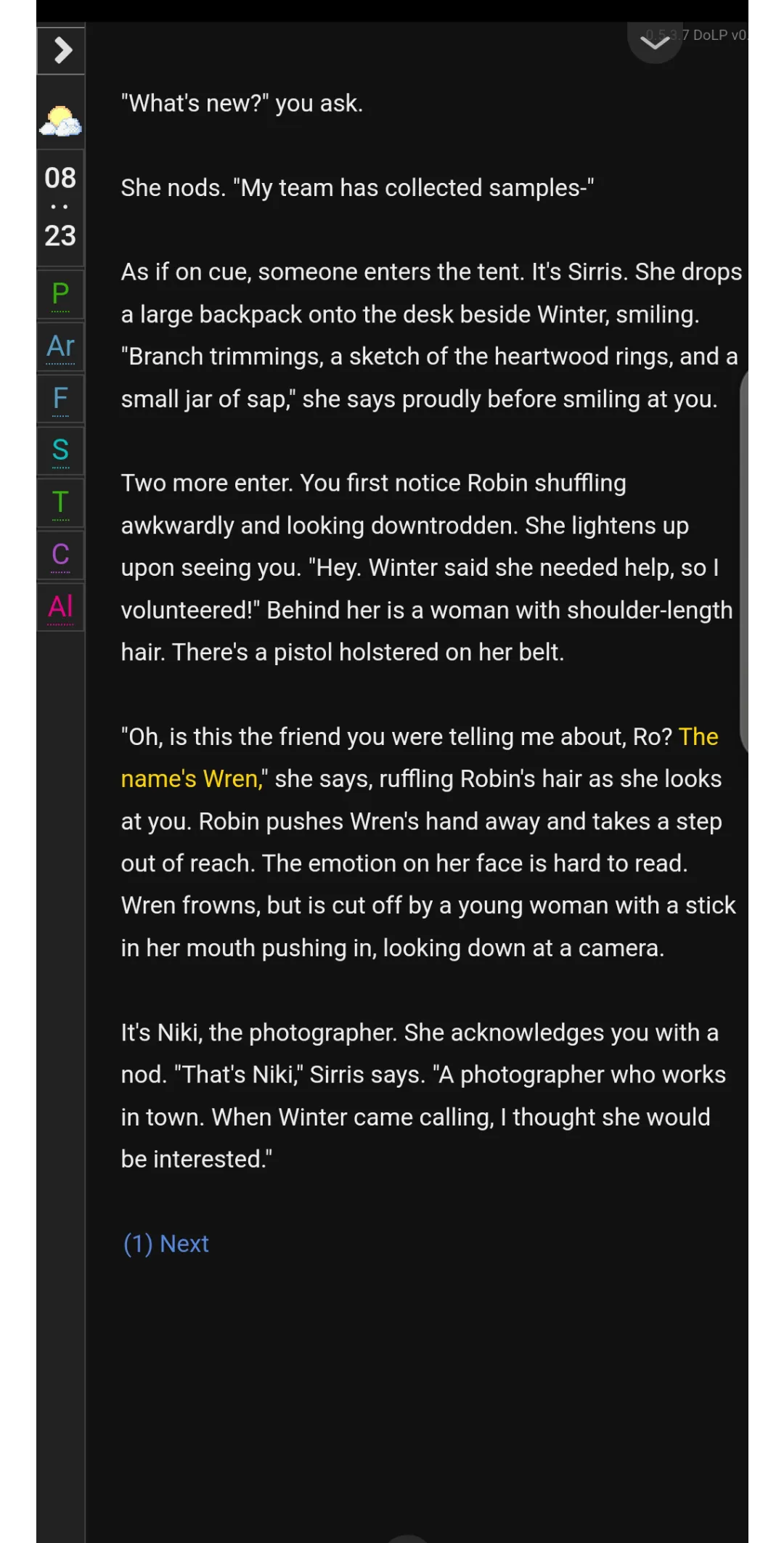 From when does robin know wren?