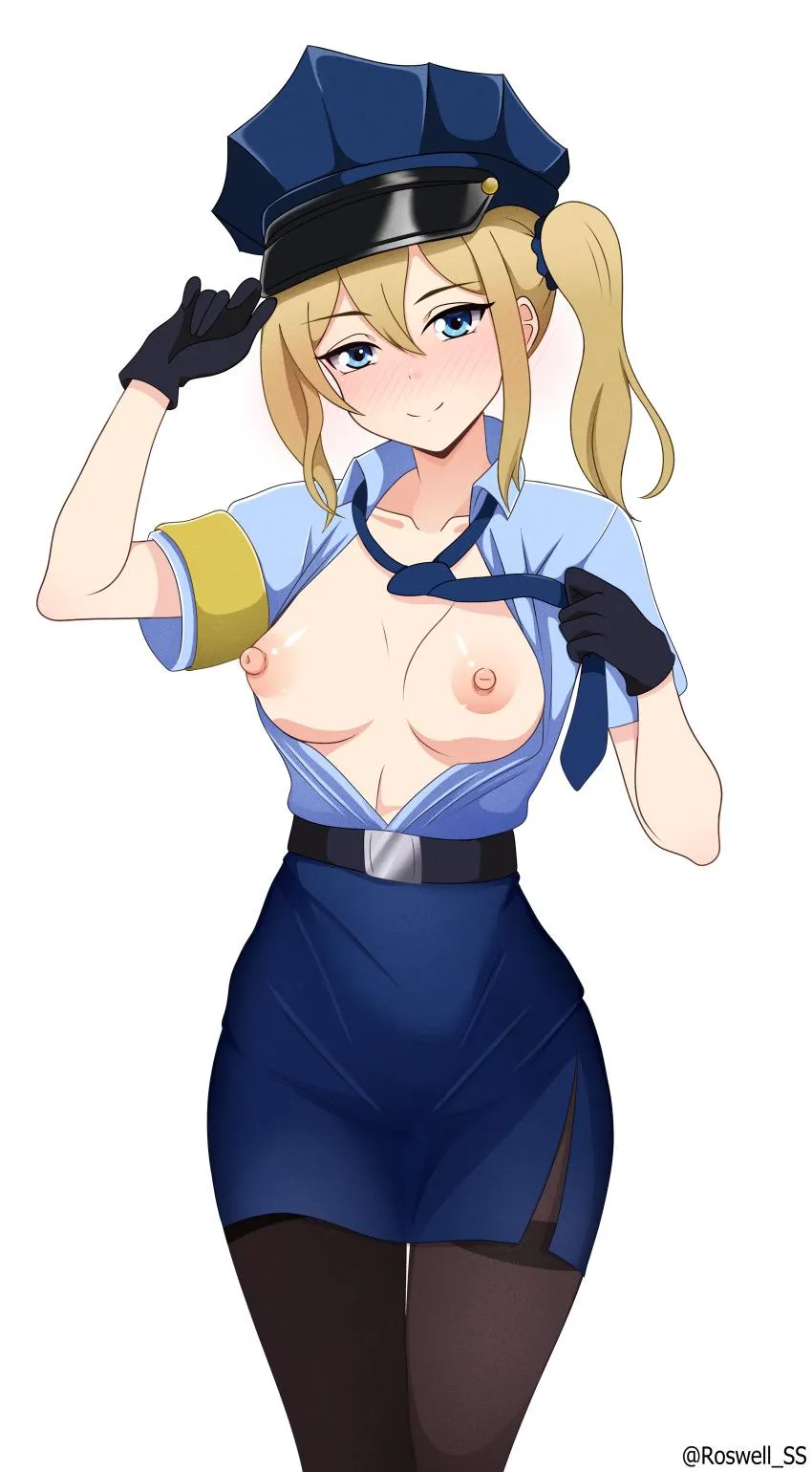 Hayasaka in a new uniform [Roswell SS]