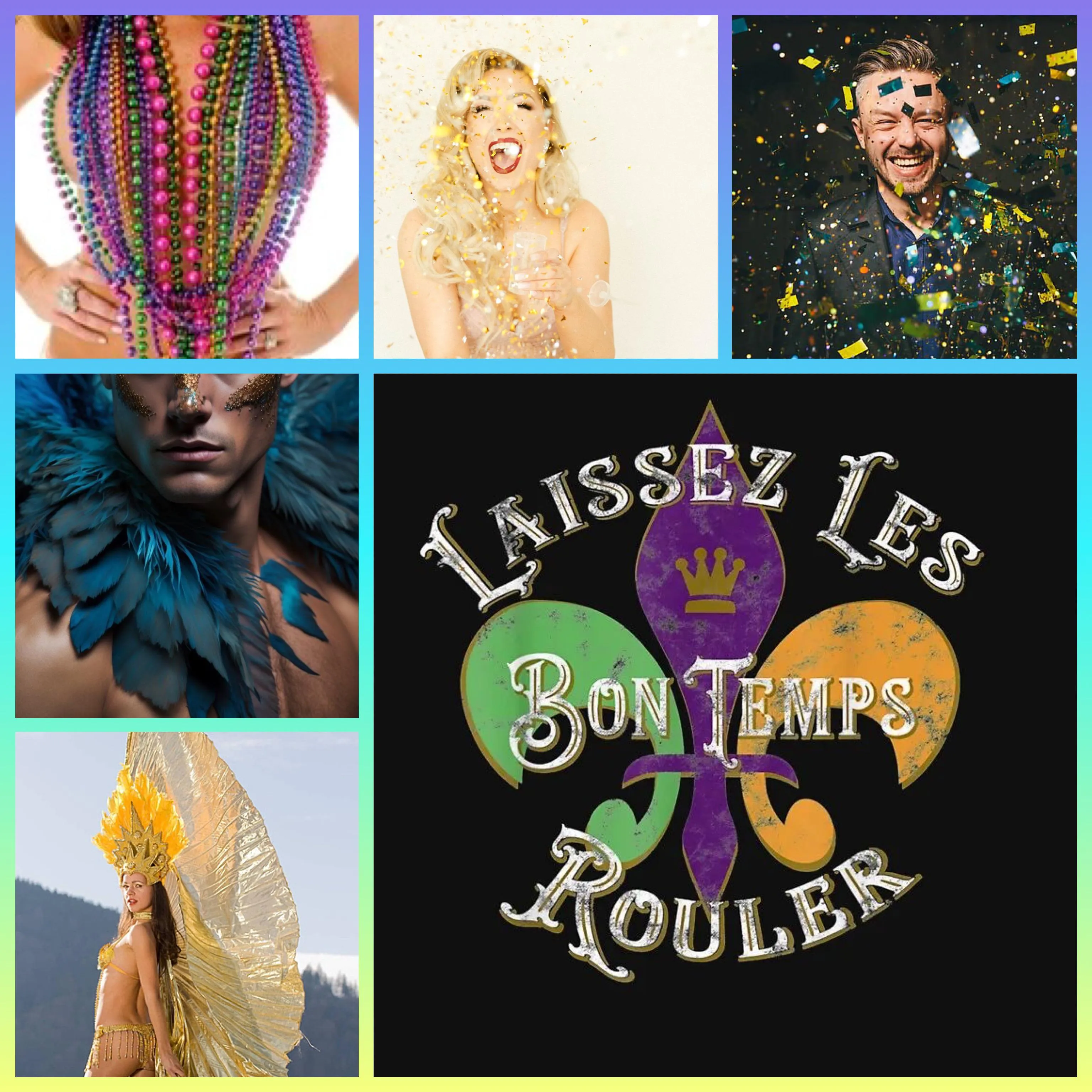 MARCH THEME: LAISSEZ LES BON TEMPS ROULER! 🎭✨💜💚💛