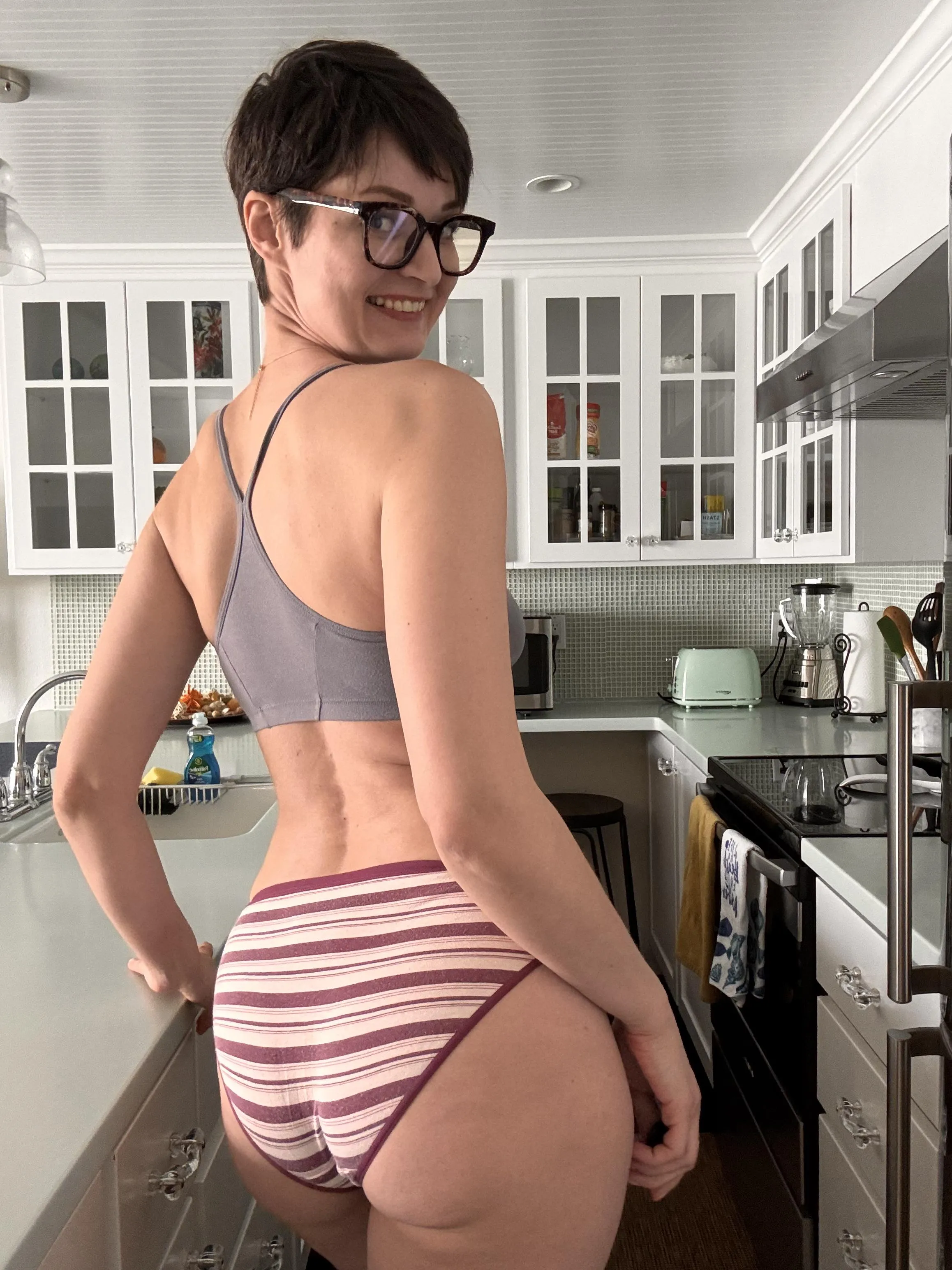 Mommy in cute stripes