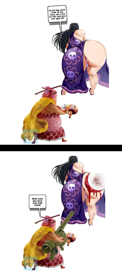 Big mom destroy boa Hancock ass