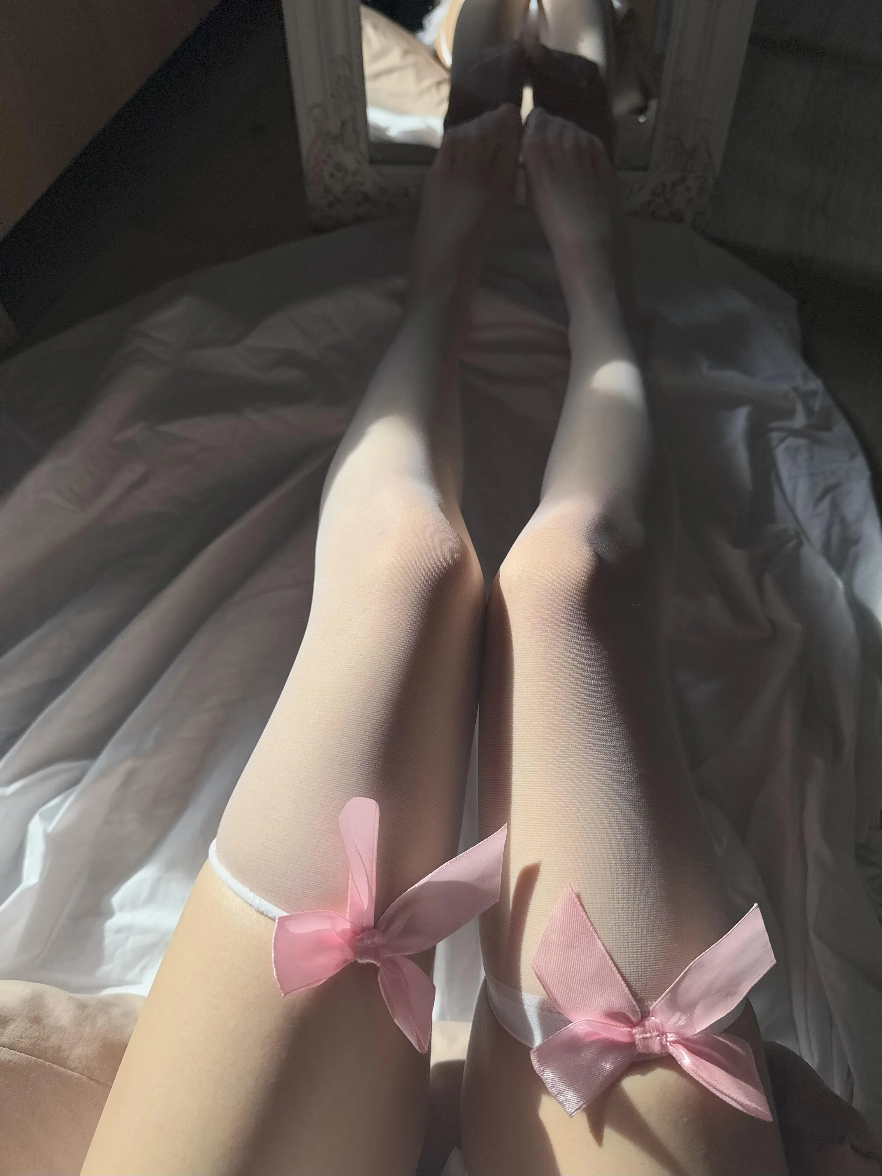 Just my little legs in stockings