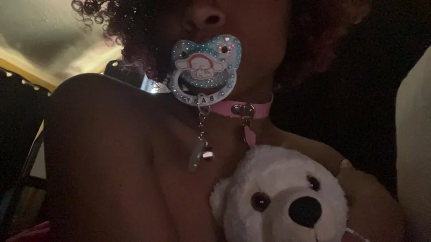 new collar n paci!! + my stuffie :3