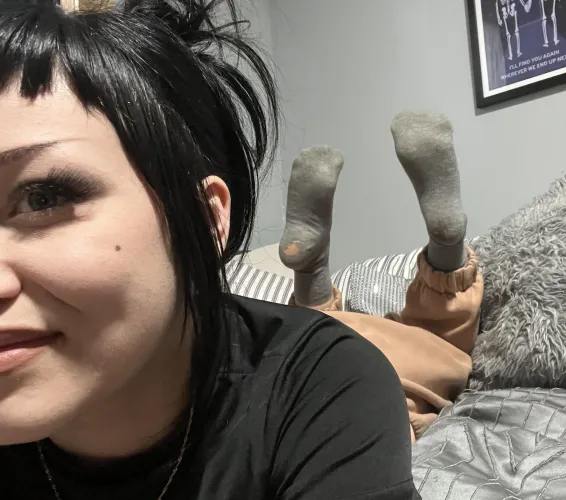 Selling ~ my filthy worn down crew socks .