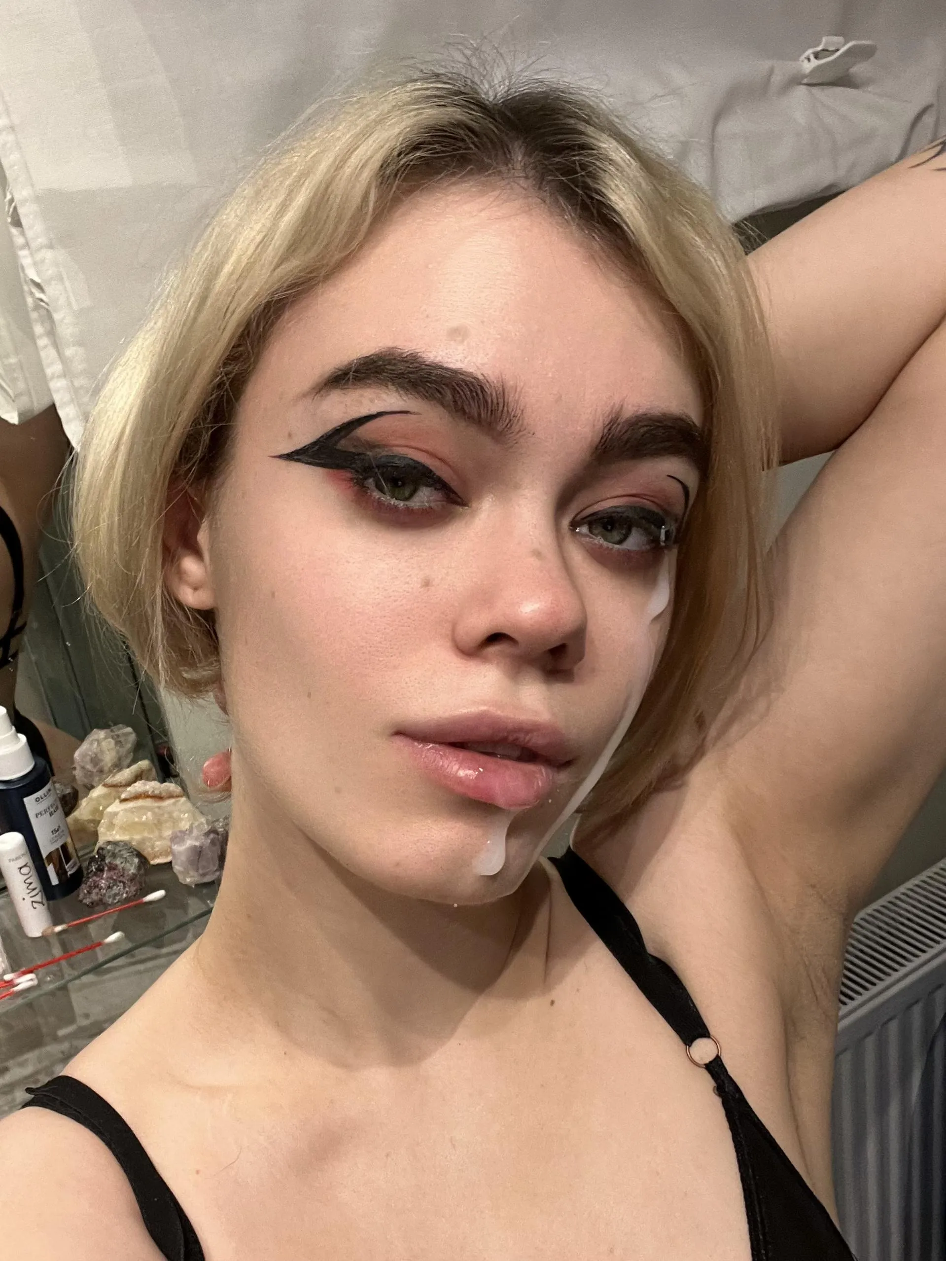 The delicious liquid is right in my face