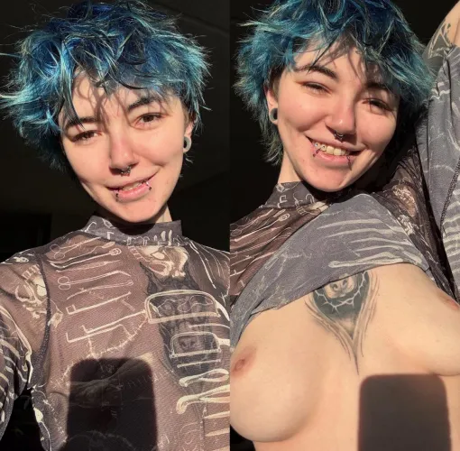 Who ordered a blue hair enby?