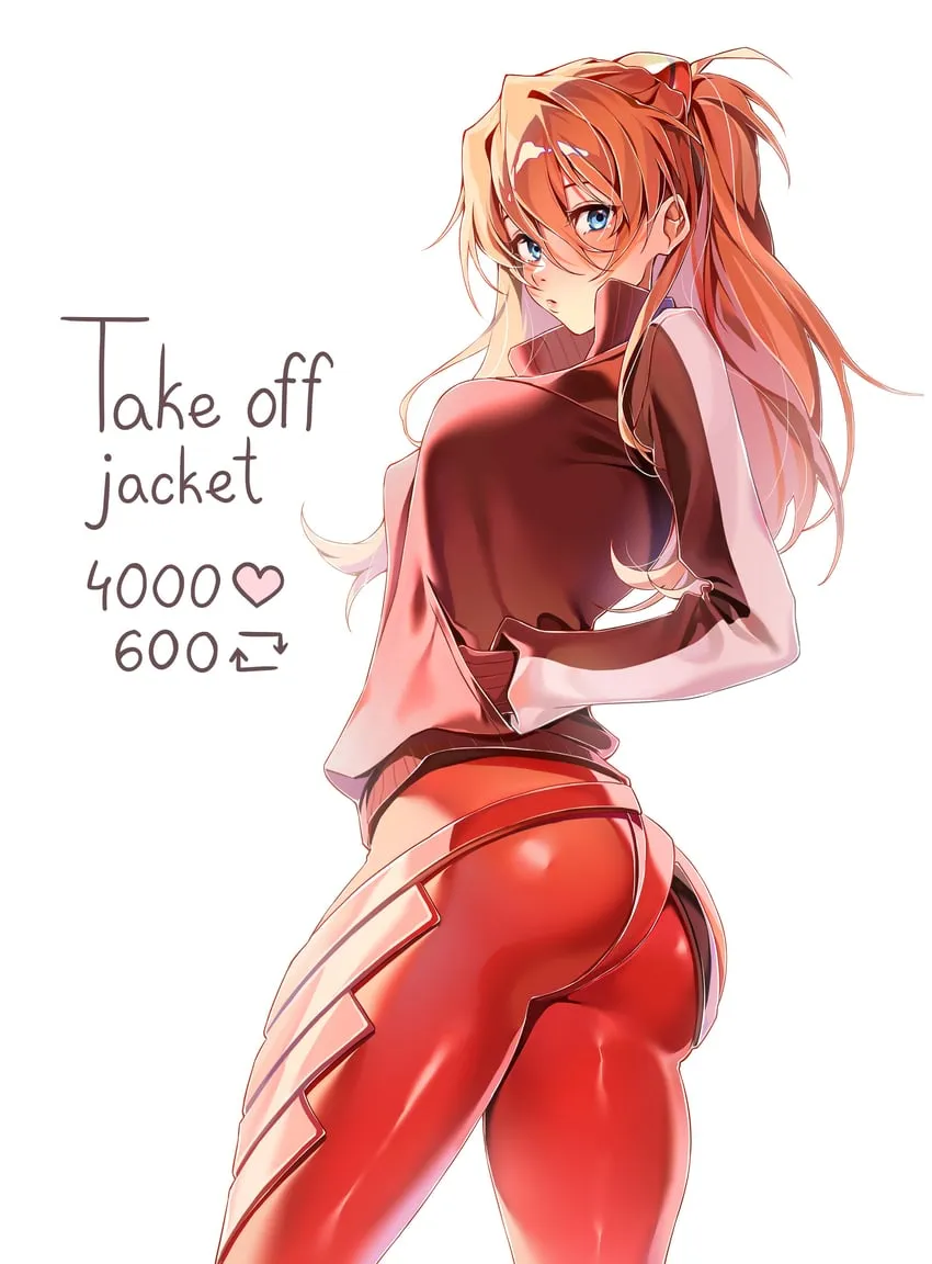 Asuka with Her Hands in Pockets [Evangelion]